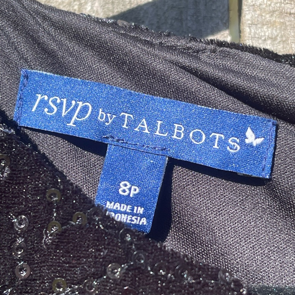 Talbots Black Metallic Sparkle Dress 6P - Picture 4 of 8